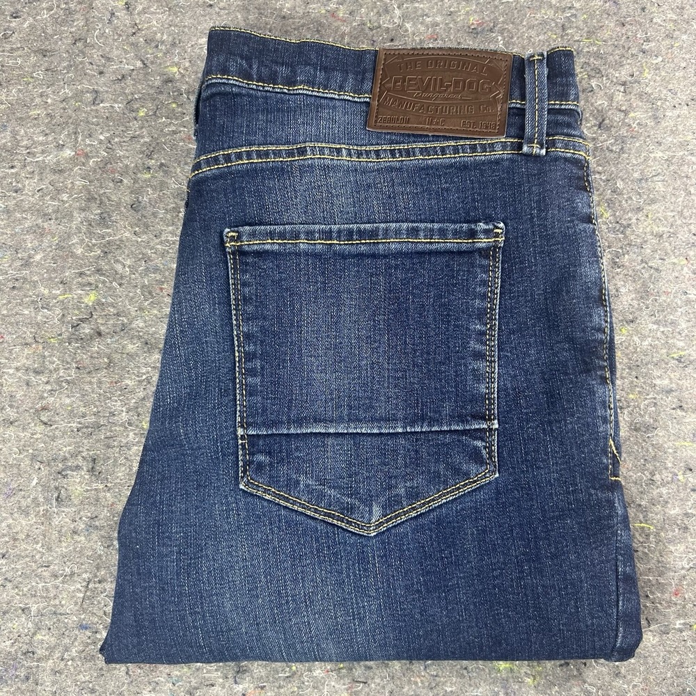 Devil Dog Dungarees Men's Jeans 34x32 Original Boot Cut Stretch Denim Used